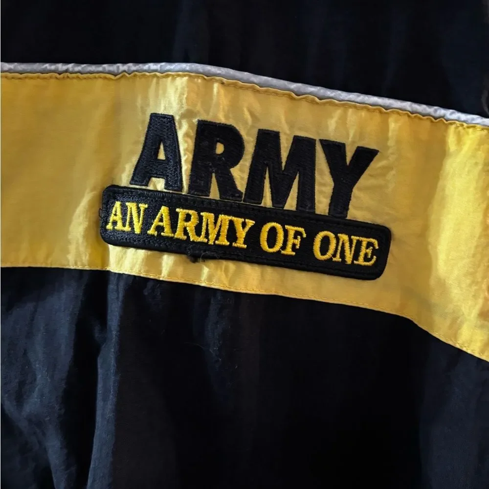 U.S. Army Black and Yellow Field Windbreaker Jacket Small